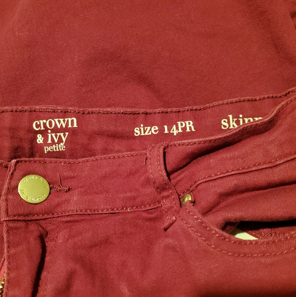 Denim pants.